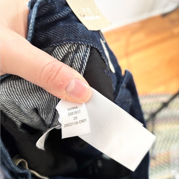 Madewell superwide trouser pants jeans size 25 dark wash new - Picture 12 of 12